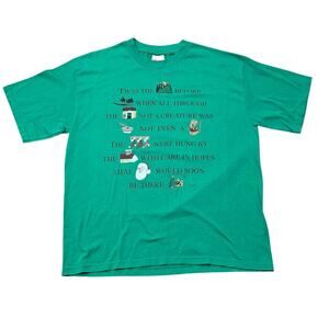 Twas The Night Before Christmas Short Sleeved Shirt Graphic T-Shirt